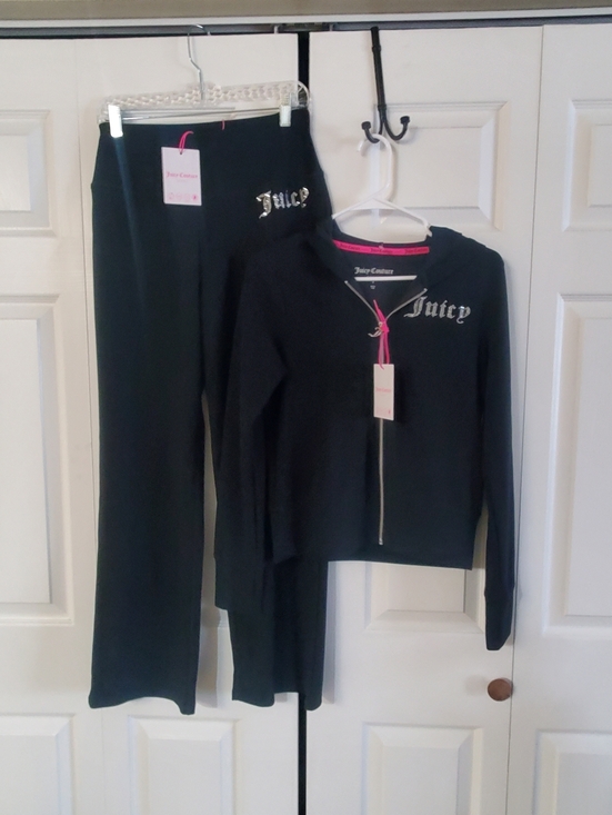 Juicy Couture Pants - JUICY COUTURE SPORT NWT BLACK MED. TRACKSUIT SET.